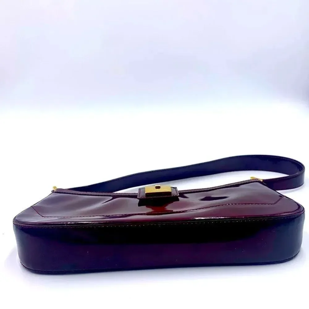 Auth Preloved Small Ferragamo Patent Leather Shoulder Bag. Very good condition!